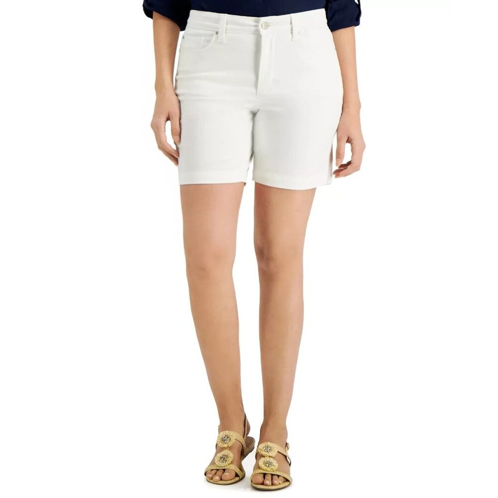 Charter Club Women's Petite Size 12P Classic White Denim Shorts PM153AFA